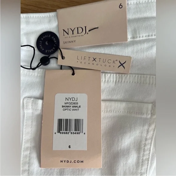 NYDJ Women's Crisp White Ankle Jeans - Picture 7 of 8